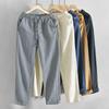 Linen Pants for Men In Summer Loose and Thin Fit Breathable and Ankle Tied Casual Pants Straight Leg