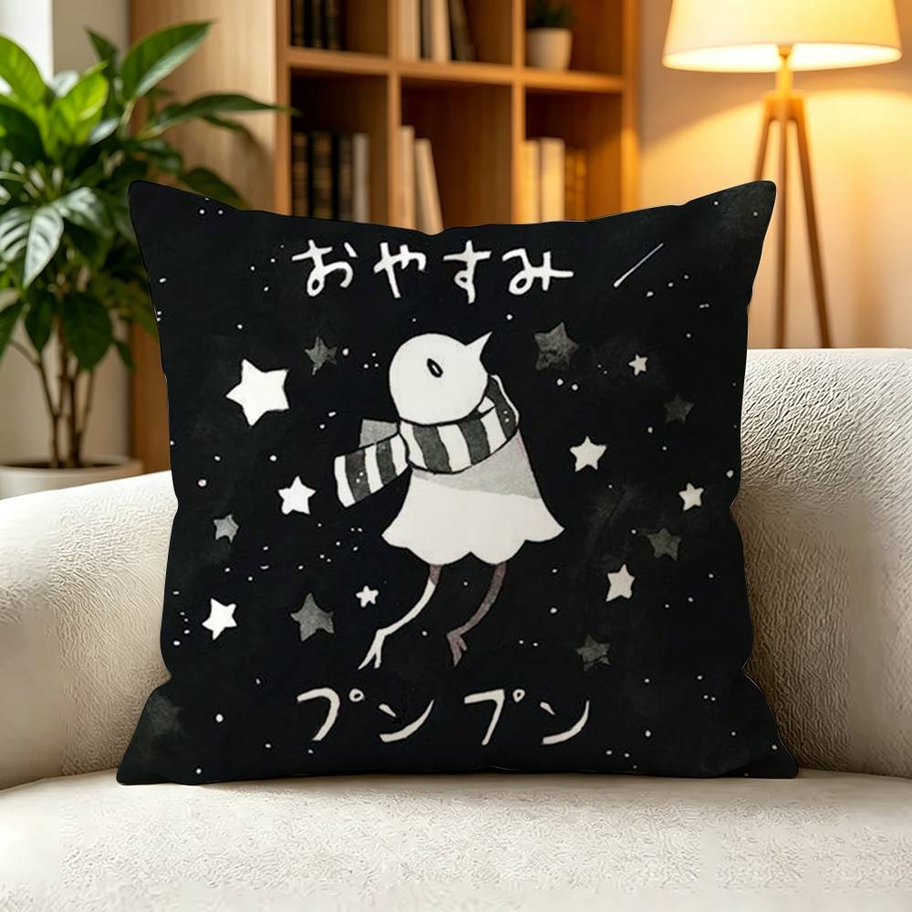 GGoodnight Punpun Oyasumi Punpun Manga Square DoubleSided printed Pillow Case Bedroom Bedside Pillow Sofa Cushion Cover
