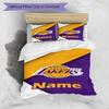 3pcs Duvet Cover Set (1*Duvet Cover + 2*Pillowcase, Without Core), Custom Name basketball team Pattern Bedding Set, Home Bedroom Decor Gift