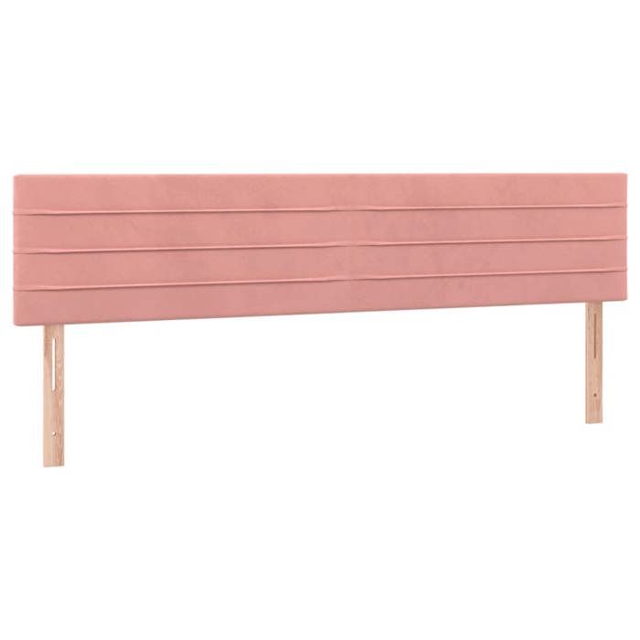 Maison Exclusive - Tête de lit à LED Rose 160x5x78/88 cm Velours