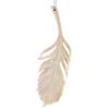 Pendant Decoration Feather Ecru Glitter