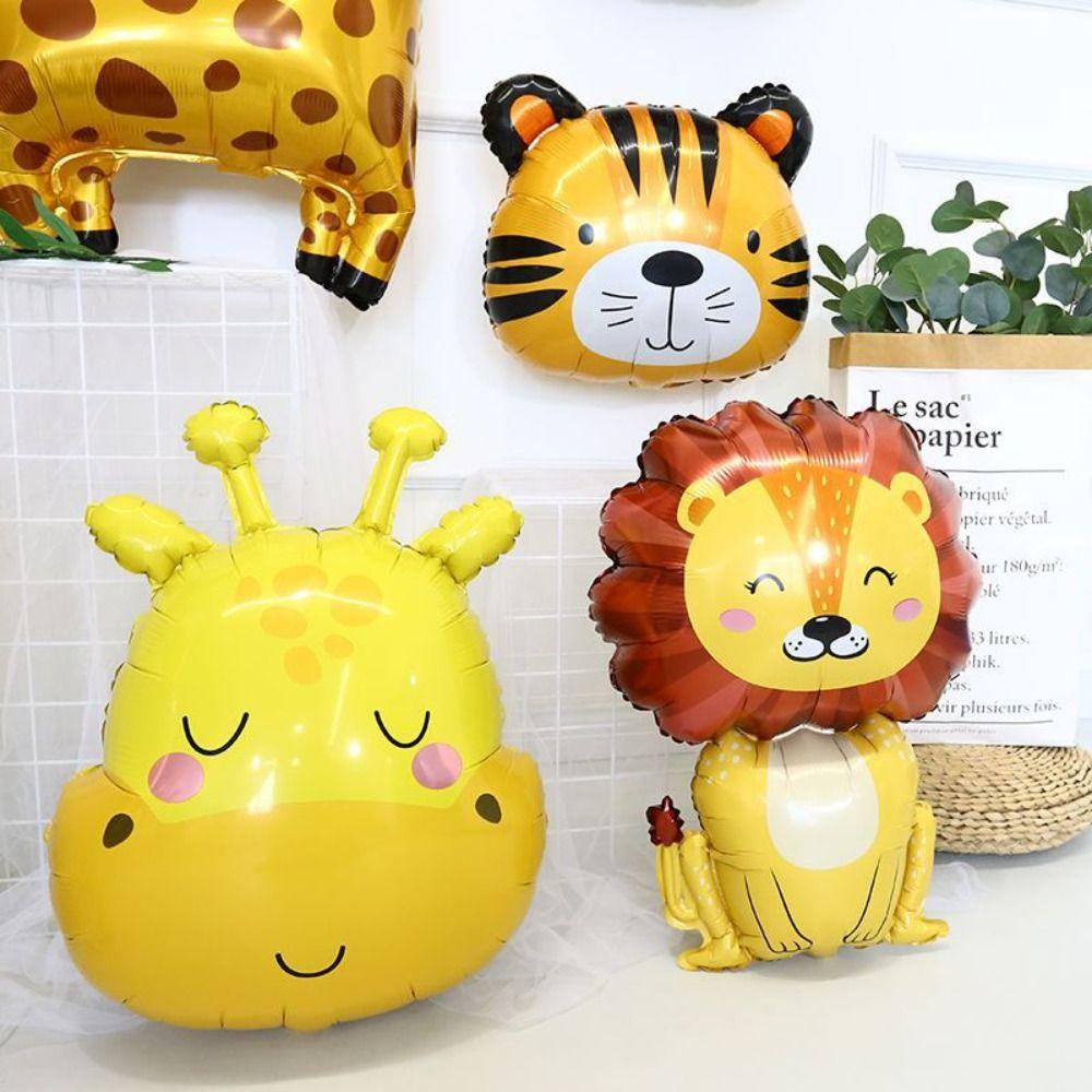 Тигр Жираф Лев Обезьяна Лев Обезьяна Слон Воздушный шар Животные джунглей Воздушные шары Вечеринка по случаю дня рождения