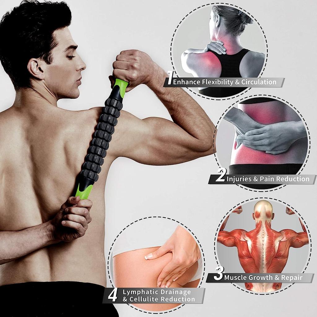 Роллер для мышц спортсмена, ролик для мышц фасции освобождает фасцию, чтобы уменьшить боль, облегчить болезненность и скованность частей тела: икры, бедра, плечи