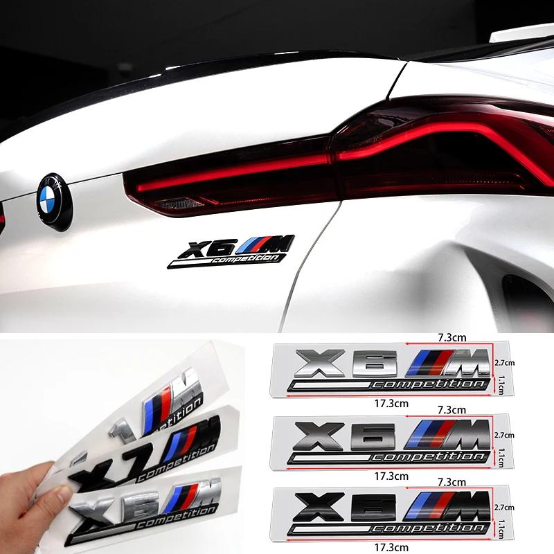 ABS Tricolor M mark Competition For BMW 7m 8x1m X2M X3M X4M X5M X6M X7M x 5 Car Trunk Badge Emblem Thunder Edition Sticker Z111