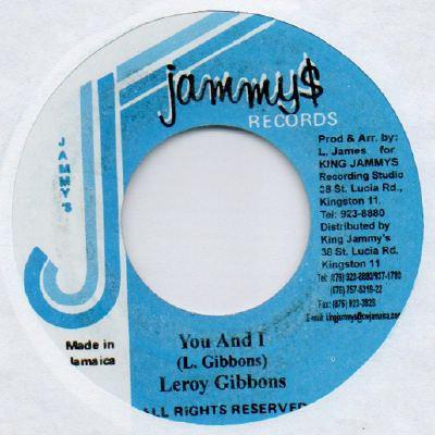 7-дюймовая пластинка LEROY GIBBONS You And I NONE Jammys Records Ямайка Регги Ска Даб Б/у