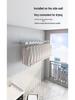 Folding Telescopic Wall-Mounted Clothes Drying Rack for Balcony or Bay Window