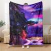 Cyberpunk Future Cityscape Blanket Soft Throw Blanket For Home Bedroom Bed Sofa Travel Office Solid Christmas Blanket