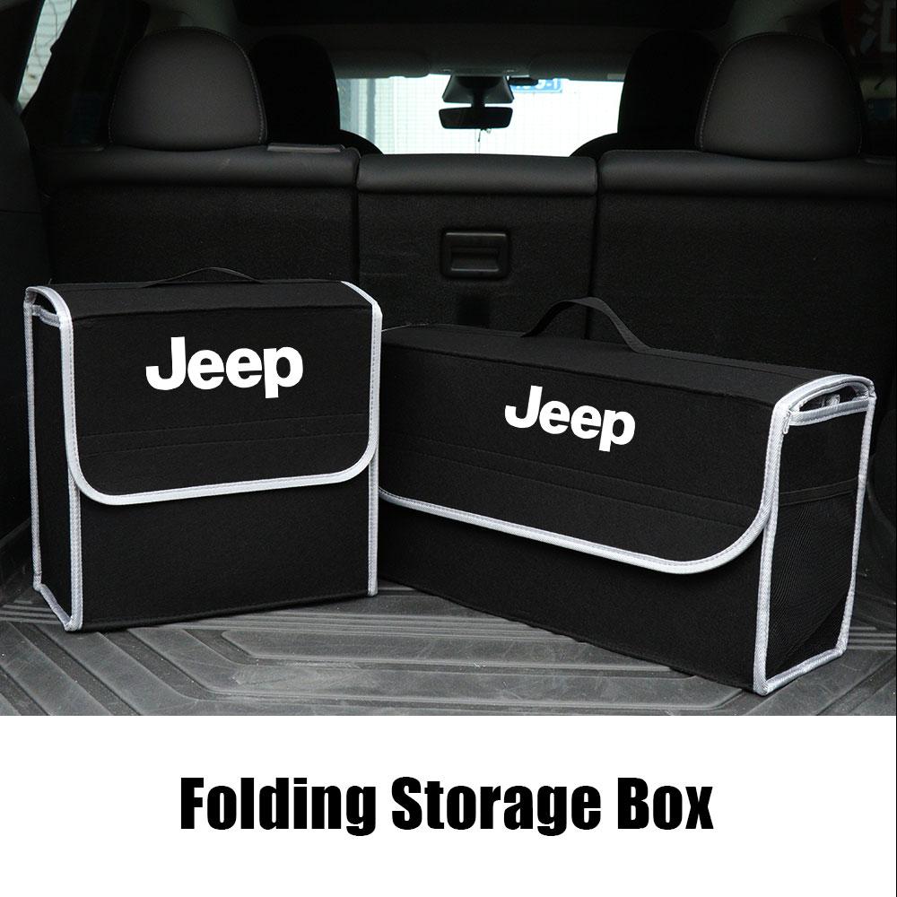 Car Folding Storage Box Large Capacity Trunk Key Organizer Tools For JEEP Grand Cherokee Renegade Wrangler Compass Accessories AKN1