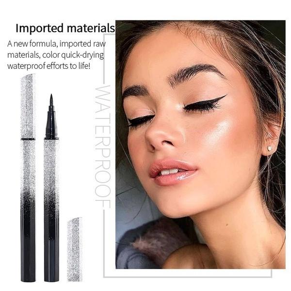 1 Pcs Black Waterproof Long-lasting Liquid Eyeliner Quick-drying Cool and Not Smudge Charming Ladies Eye Makeup Tool