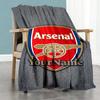 Arsenal Personalized Name Blanket Cozy Customizable Blanket Ultra-Soft for Office Bedding Home Decor Living Room Ideal for All Seasons