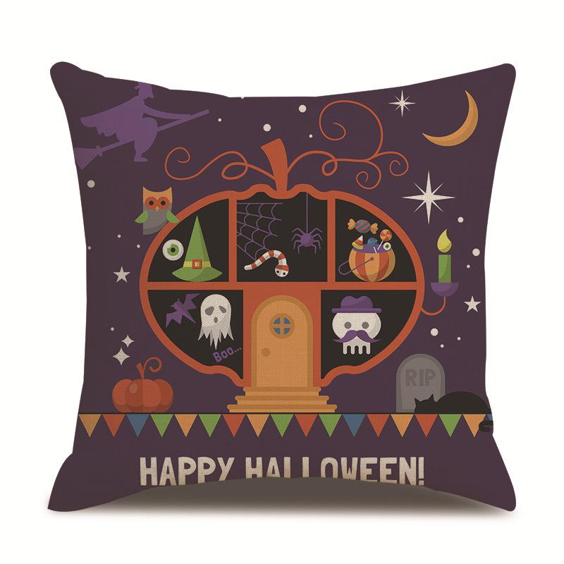 Хэллоуин Льняная Наволочка Наволочка с Принтом