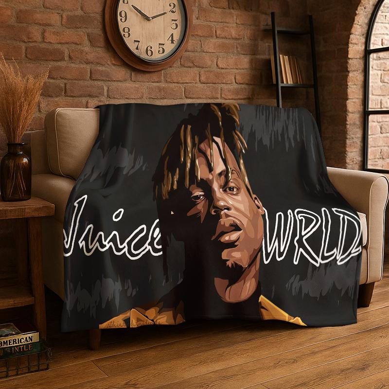 Ретро Juice WRLD 999 Легенда Рэпер Звезда Фланелевое одеяло Мягкое теплое плед для спальни гостиной кровати путешествий кемпинга