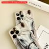 2DFlat White Horse Portrait Phone Case All inclusive film hard phone case, compatible with iPhone 18 Pro Max 17 16 15 14 13 12 11