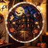 Indoor Outdoor Holiday Display Halloween Acrylic Puzzle Sun Catcher, DIY Spooky Suncatcher Kit, Party Hanging Adornments Gothic Stained Glass