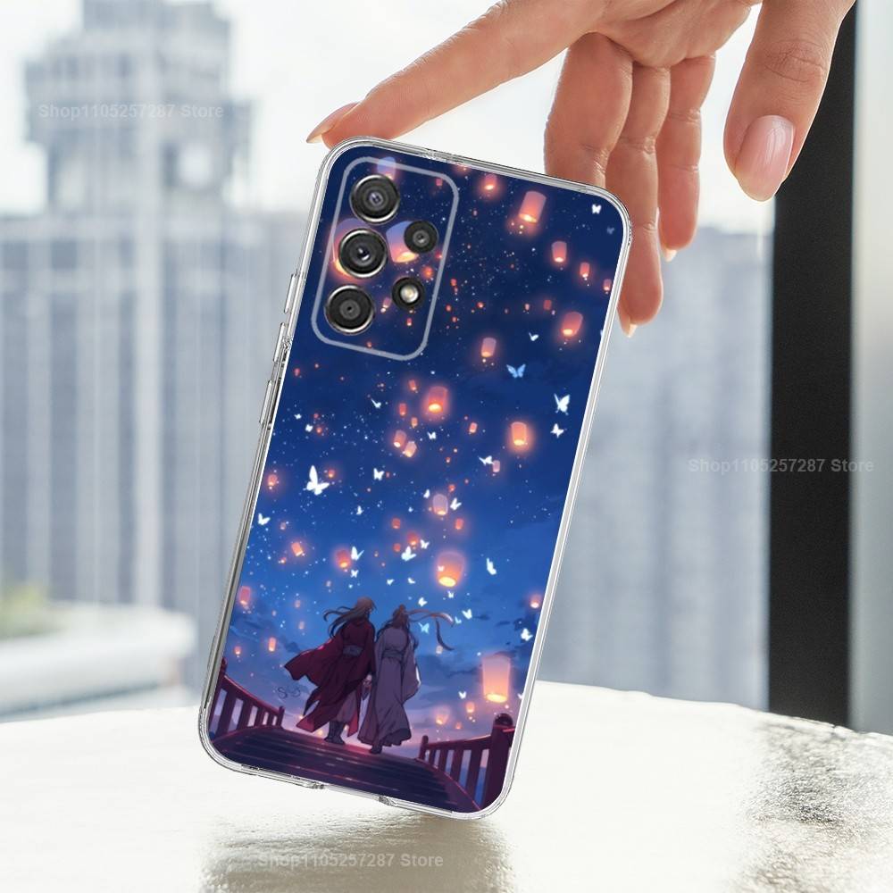 Благословения Небесных Чиновников Для Samsung A51,71,30,S10,9,20,Ultra,FE,Lite, S23,21,22,Plus, Прозрачный, Силиконовый Чехол для Телефона