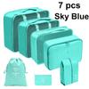 7/8 Pcs Set Travel Organizer Storage Bags Suitcase Storage Luggage Clothes Sorting Organizer Set Portable Clothes Shoe Pouch Set