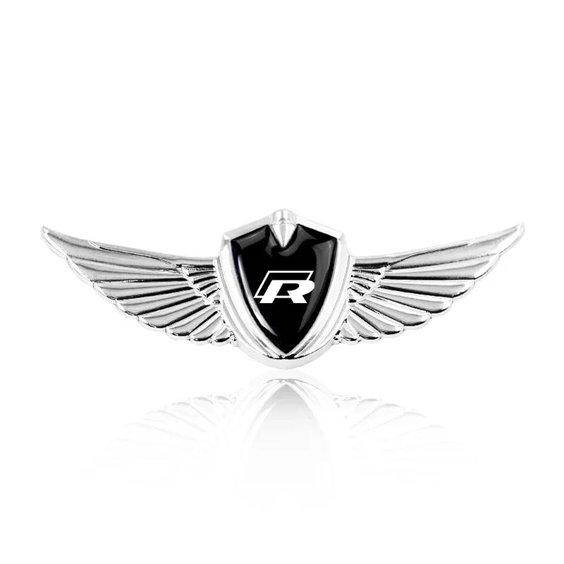 2026 New For VOLKSWAGEN VW 1pcs New Car Badge Metal Wings Body Decoration Sticker Car Goods For Volkswagen Tiguan Bora POLO PASS