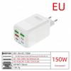 Многопортовое зарядное устройство мощностью 150 Вт: 3 розетки + 3 USB для Apple, Huawei и других. Быстрая зарядка