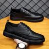 Men's Leather Casual Luxury Lace Up Oxford Shoes Block Formal Shoes 2024 Fashion Breathable Classic Loafers Zapatos Hombre