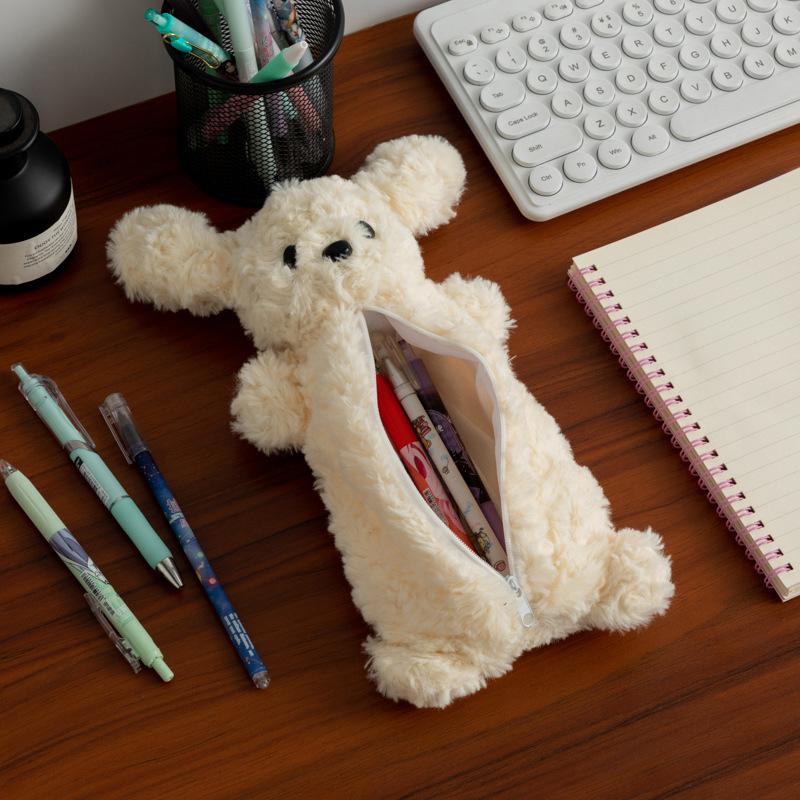 Корейский стиль щенок пенал мягкий плюшевый школьный канцелярский большой емкости ручка сумка для канцелярских принадлежностей для студентов