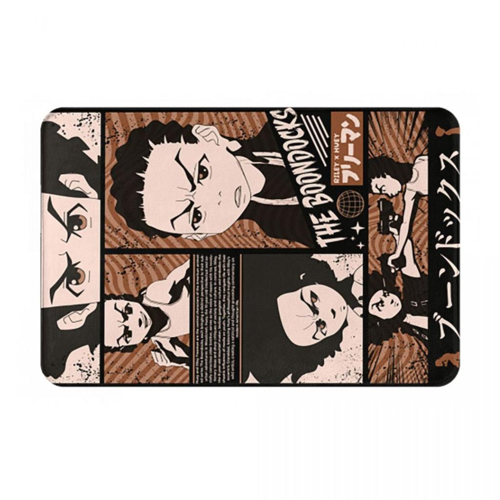 Cartoon The Boondocks Anti-slip Doormat Floor Mat Cushion Carpet Rug for Kitchen Entrance Home Balcony Footpad Mats