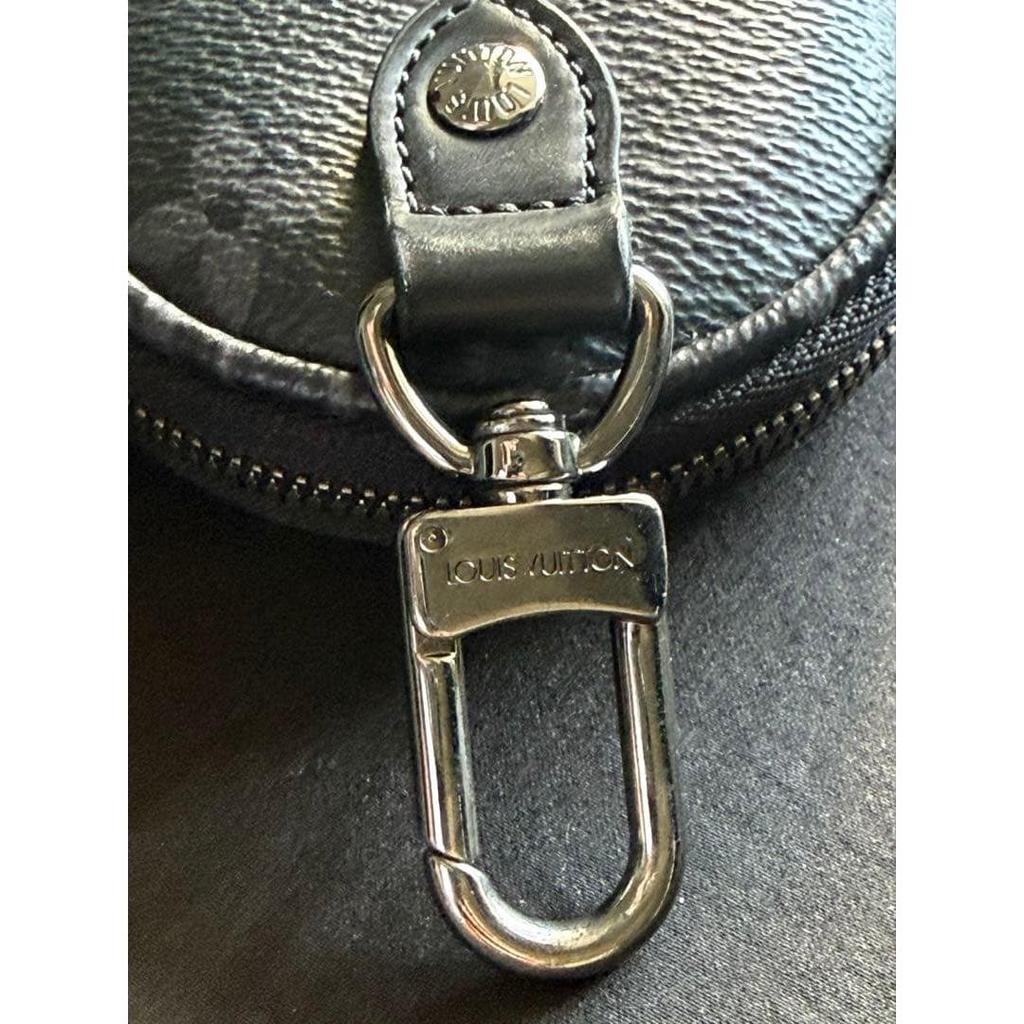 Used Louis Vuitton Monogram Eclipse Porte Cles Keyring Key Case LV