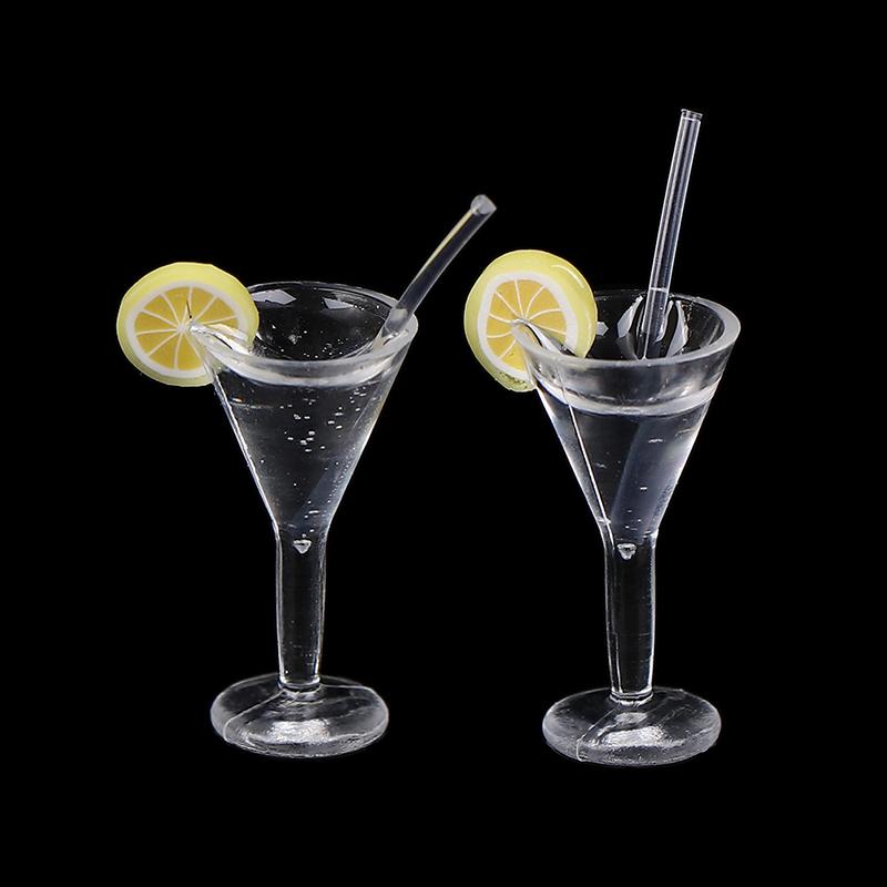 2шт 1:12 миниатюрных кукольных домиков, стаканчики для лимонного сока, кухонные принадлежности, игрушки