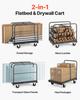 VEVOR Drywall Cart Dolly, 816 kg Load Capacity, 2-in-1 Steel Panel Truck Cart with 12.5 mm Swivel Casters
