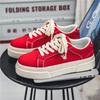 New Fashion Red Canvas Sneakers Men Classic Canvas Platform Shoes For Men Comfortable Casual Board Shoes Men Zapatillas De Lona
