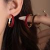 Осенние и зимние ретро-флокированные круглые серьги, Новый год, легкая роскошь, высококачественная коричневая бархатная ткань, серьги в стиле Маillard