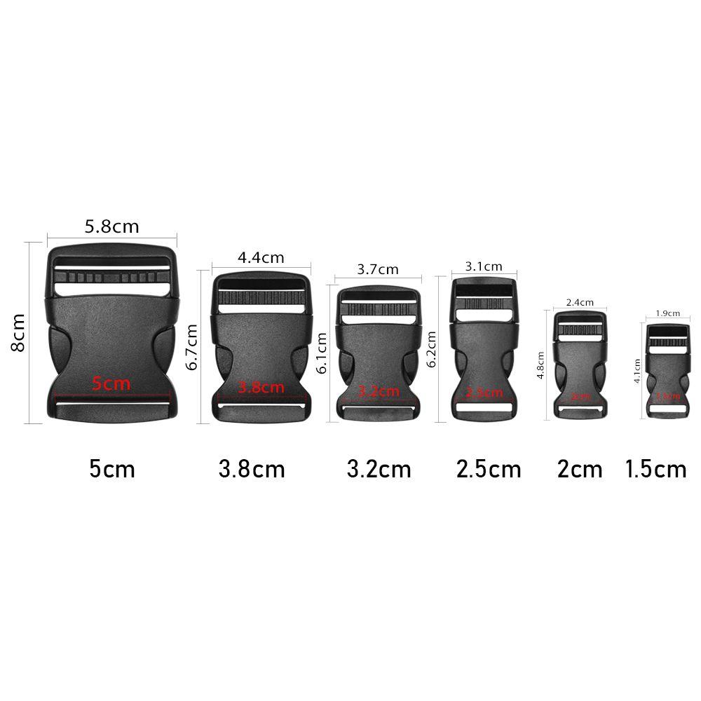 Пластиковая черная тесьма для ремня рюкзака, детали для браслета из паракорда, изогнутая пряжка, боковые пряжки