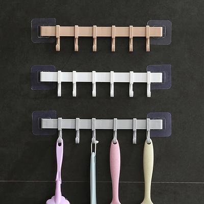 Кухонный вискозный крючок настенный 6 рядов крючков, полотенце шесть крючков ванная ванная ванная комната без пробивания не оставляющий следов клейкий крючок