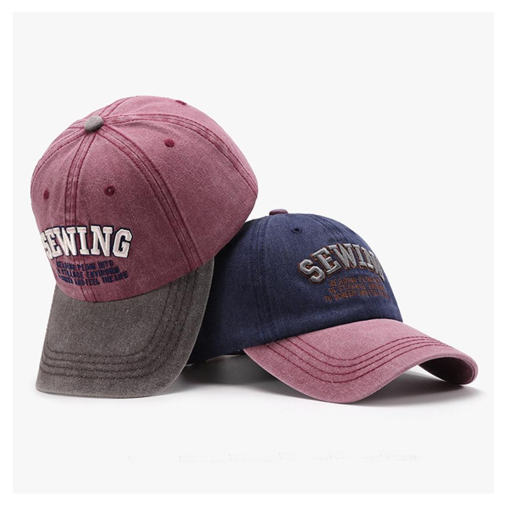 Letter Embroidery Baseball Caps Washed Sunscreen Cap Casual Dad Hat Unisex