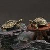 Lucky Small Money Turtle Retro Tortoise Statue Desktop Ornaments Solid Copper Figurines Home Decoration