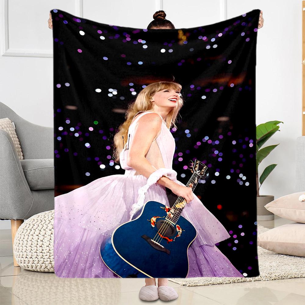 Taylor Swift: The Eras Tour Flannel Blanket-Soft and Suitable for Sofas,Beds,Offices,Travel,All Seasons,Great Gift for Holidays and Birthdays.