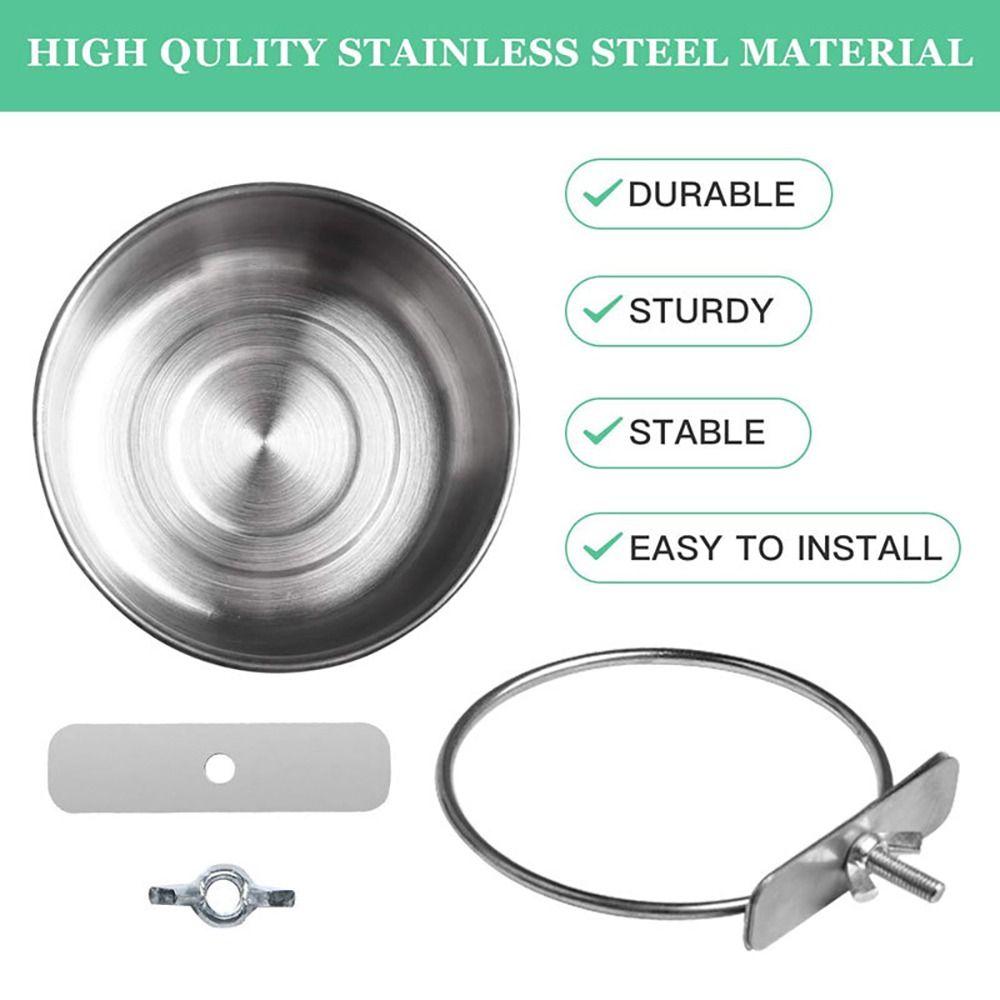 Steel Anti-gnawing Pet Activity Food Box Bird Food Cup Food Water Feeding Pet Feeder Bird Feeder