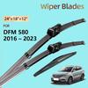 3x Передние и задние щетки стеклоочистителя для DFM 580 DFSK Glory 580 i-Auto 580 Pro 2016 - 2026 Аксессуары Щетки для лобового стекла