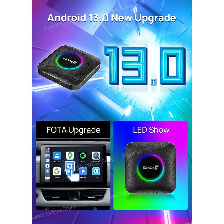 CarlinKit CarPlay Ai TV Box Android 13 SDM660 Wireless CarPlay Android Auto 4G LTE Smart Car Play Streaming Box For Netflix IPTV