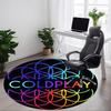 1PC Coldplay Merchandise Office Round Rug - Perfect for Office or Study Decor, Non-Slip Backing, Decorative Floor Mat yy250916014