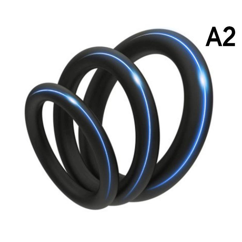 With Massage Beads Delayed Ejaculation Sex Toys For Men Silicone Penis Rings Cock Ring Erection Enhancing Triangular Penis Ring