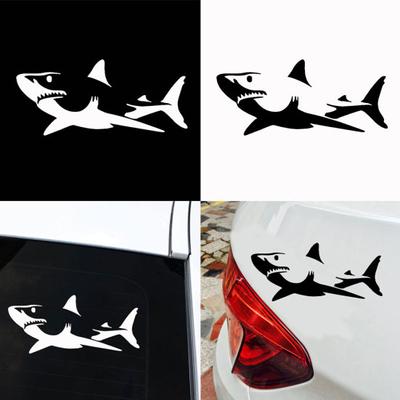 Cool Shark Мотоциклы PET Самоклеящиеся Светоотражающие наклейки для автомобиля Наклейка Декор