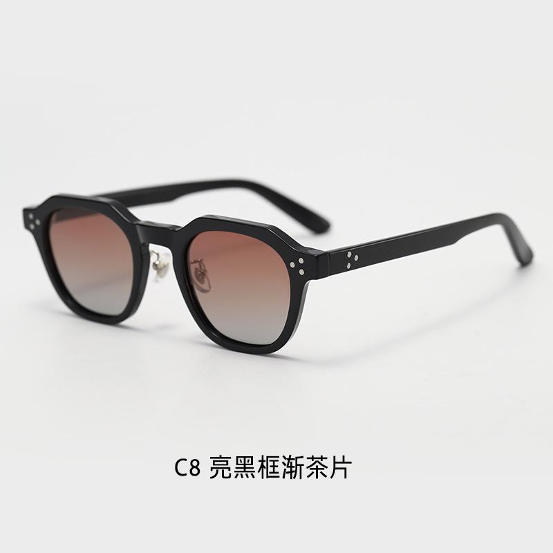 Vintage American style TR90Unique Punk Style Polygonal Polarized Sunglasses for Men, Street Style Trendy Sunglasses for Women