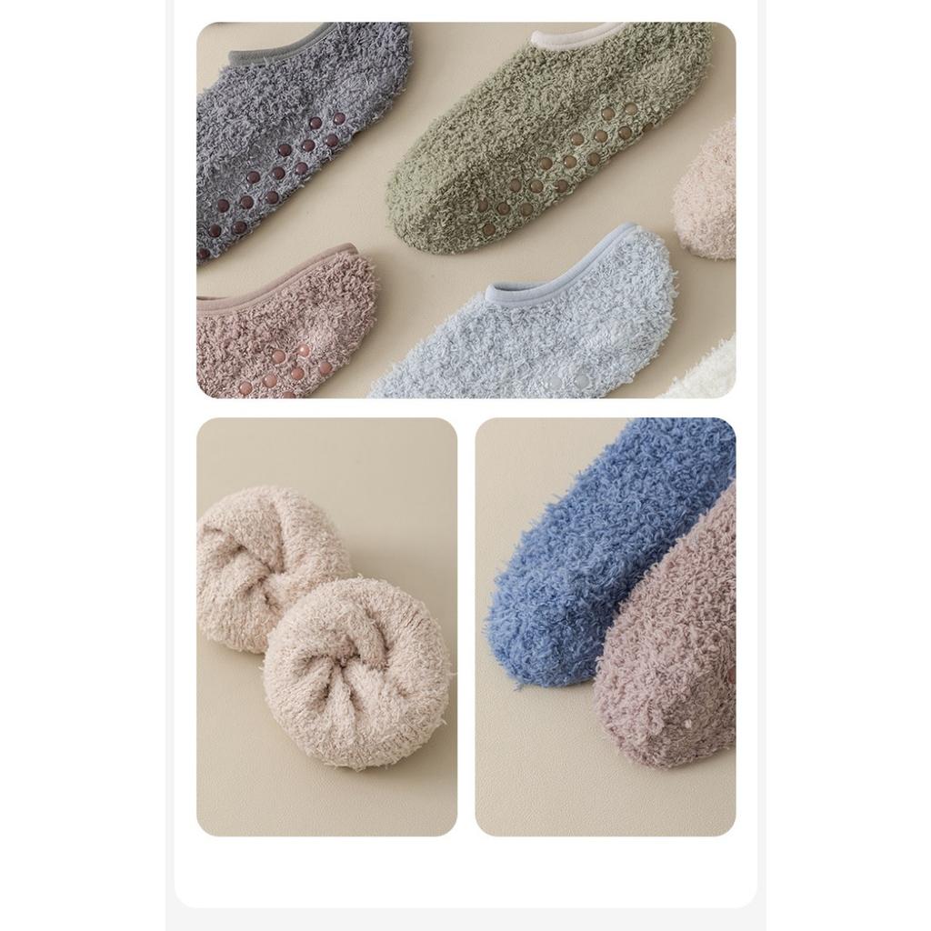 10-1 Теплые и нескользящие носки для пола из кораллового флиса для мужчин и женщин, грелки для ног на зиму, грелки для ног и толстые бархатные домашние носки для сна
