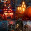 5D Diy Diamond Painting Halloween Scary Pumpkin And Castle Cross Stitch Full Diamond Embroidery Mosaic