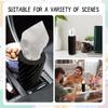 Car Tissue Holder, Refillable Round Cylinder with 3 Tissue Packs, Universal Fit for Vehicle Cup Holder, Home & Office, Car Accessories Interior