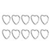 10pcs Metal Keychain Clasp Key Holder Rings for Craft Hanging License Plate Silver