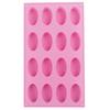 16 Cavity Oval Shape Soap Bake Mold Silicone Mould Tray Homemade Craft