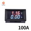 Мини цифровой вольтметр-амперметр для автомобиля DC 100V 10A 50A 100A Светодиодный дисплей Панель Ампер Вольт Напряжение Ток Измеритель Тестер Детектор