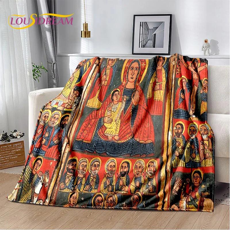 HD Африканское Эфиопское Одеяло с рисунком из мультфильма, мягкое одеяло для дома, спальни, кровати, дивана, пикника, путешествия, офиса, одеяло