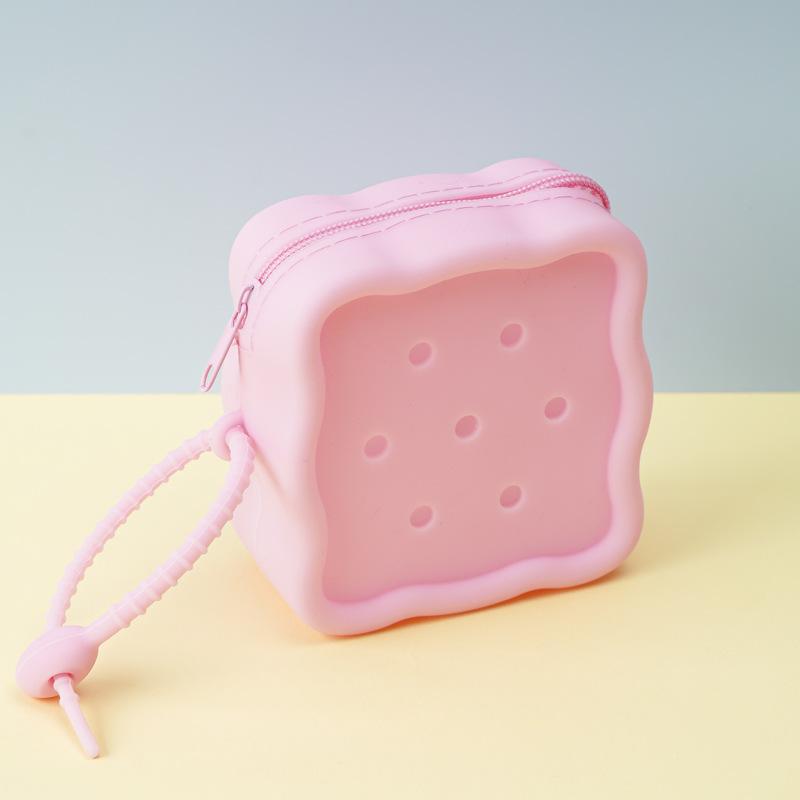 N$ Cute Colorful Silicone Tote Bag DIY Hole Design Soft Waterproof For Kids Outdoor Play Daily Use
